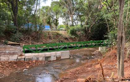 Samar finaliza instalação de suporte para adutora no Machadinho