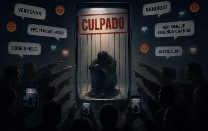 O tribunal do clique: quando a internet tenta substituir a justiça e adoece a mente