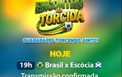 Prefeitura de Guararapes mantém exibição do jogo do Brasil em telão