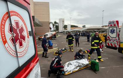 Shopping promove simulado de resgate a vítimas de princípio de incêndio