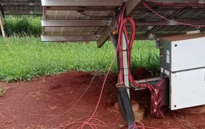 Bandidos furtam 26 mil metros de cabos de energia de usina solar em Aracanguá