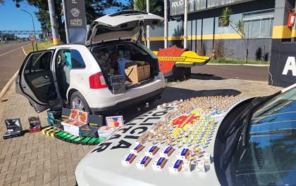 Polícia Militar Rodoviária apreende R$ 700 mil em produtos contrabandeados