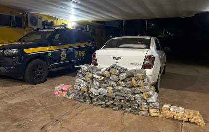 PRF apreende 132 Kg de drogas em Água Clara
