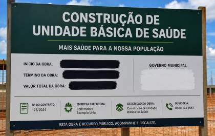 Período eleitoral exige que placas de obras públicas tenham informações cobertas; entenda a regra
