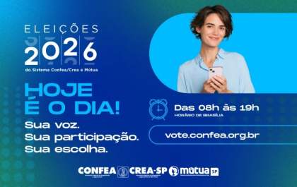 AEAN reforça importância da participação nas eleições do Sistema Confea/Crea e Mútua, realizadas nesta quinta-feira
