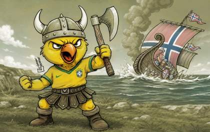 Nem os vikings resistiram à força do Canarinho