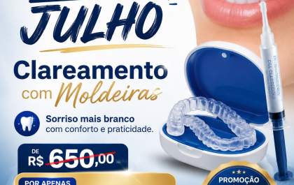 Promoção de julho na Eleve Prime oferece clareamento dental com moldeiras por valor especial