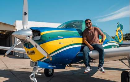 Piloto de MS inicia volta ao mundo de avião e vai percorrer 45 mil km em seis meses