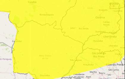 Três Lagoas terá segunda-feira de sol e baixa umidade do ar