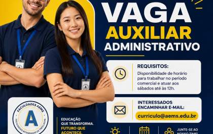 AEMS abre vaga para Auxiliar Administrativo em Três Lagoas