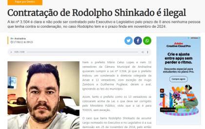 Nova lei amplia mandato de diretor-presidente da ARSAN e reacende questionamentos sobre permanência de Shinkado