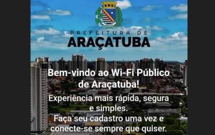 Prefeitura troca sistema de autenticação do Wi-Fi público de Araçatuba