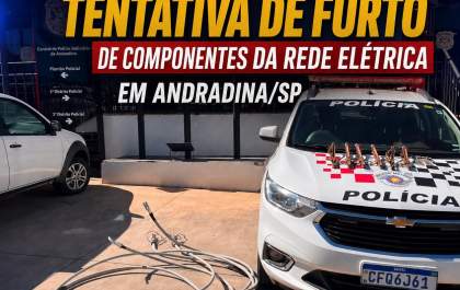 Polícia Militar prende homem por tentativa de furto de componentes de rede elétrica em Andradina