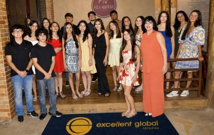 Excellent Global celebra conclusão de cursos e certificações internacionais em evento com alunos e familiares