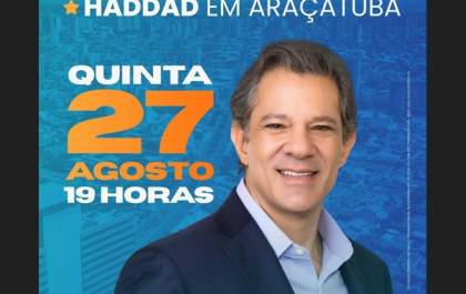 Em campanha pelo governo no Estado, Hadad visita Araçatuba