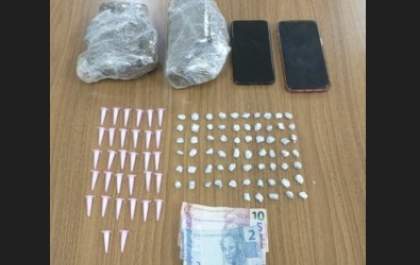 Jovem é preso com mais de 1 quilo de maconha, com cocaína e crack