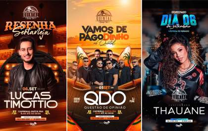 Quintal Lounge Bar prepara fim de semana prolongado com muita música em Andradina