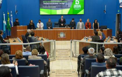 Câmara homenageia servidores e ex-vereadores em sessão solene