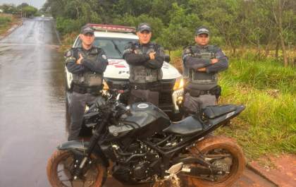 ROCAM recupera motocicleta furtada e identifica três adolescentes envolvidos