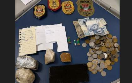 Polícia Civil apreende drogas durante operação contra o tráfico em Gastão Vidigal