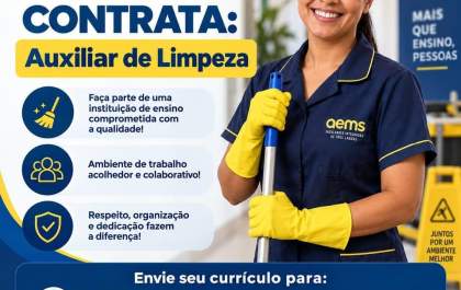 AEMS abre vaga para Auxiliar de Limpeza em Três Lagoas