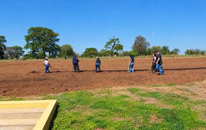 Agronomia da AEMS realiza aula prática no campo