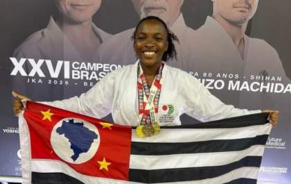 Carateca de Andradina Bia Tavares é convocada para o mundial de karatê no Egito