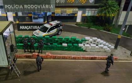 Maconha apreendida em carga de linguiça pesou 7,2 toneladas