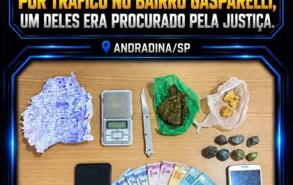 No bairro Gasparelli Rocam prende dois por tráfico, um dos presos também estava procurado pela justiça&nbsp;