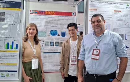 Professor e acadêmico da AEMS apresentam pesquisa no SBPMAT