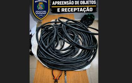 Homem é preso pela Guarda Municipal com cabos elétricos e alicate