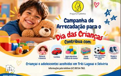Projeto Padrinho prepara programação especial de Dia das Crianças para menores acolhidos em TL