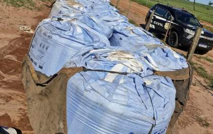 Polícia Civil recupera 20 toneladas de insumos furtados de empresa de celulose em Brasilândia