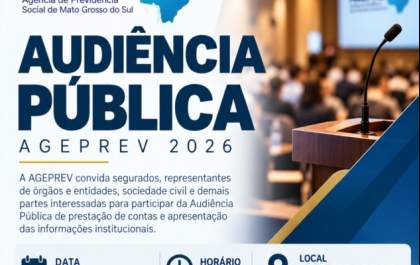 Ageprev-MS realiza audiência pública sobre previdência estadual no dia 29 de outubro