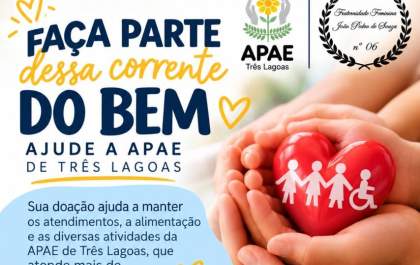 Campanha incentiva doações mensais à APAE por meio da conta de água