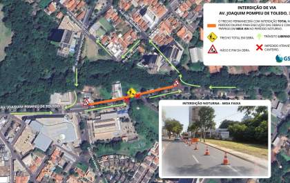 Pompeu terá trecho interditado perto do Araçatuba Shopping