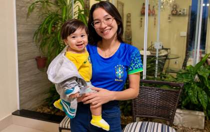Ana Flavia Otino comemora o primeiro ano do seu príncipe Leonardo