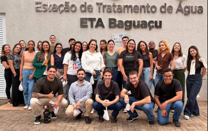 Acadêmicos do Unisalesiano participam de visitas técnicas para conhecer a realidade do saneamento