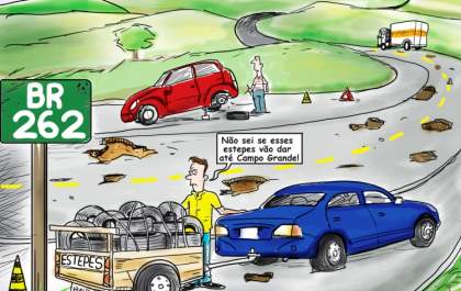 Confira a charge sobre a BR -262