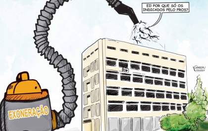 Confira mais uma charge publicada no jornal Hojemais