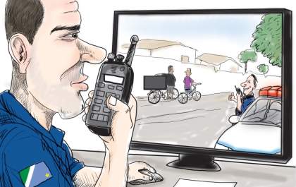 Câmeras de monitoramento da PM em ação