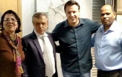 Hernani da Bahia e Maria Nadir visitam gabinete de Roquinho Barbieri
