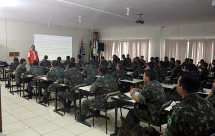Atiradores do Tiro de Guerra recebem treinamento para atuar junto com a Defesa Civil