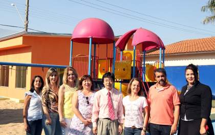Jamil recebe obra de ampliação da escola Homero Calvoso no Jardim das Águas
