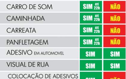 Confira: O que pode e o que não pode nas eleições