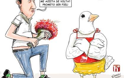 Confira a charge da edição do jornal deste sábado