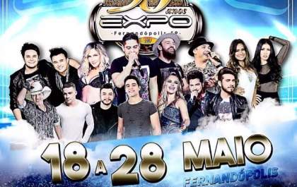 Comissão Organizadora divulga grade de shows da 50ª Expo