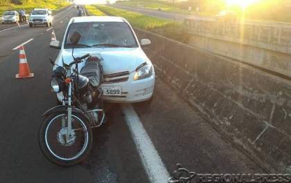 Homem morre após ter moto atingida por carro na Rondon