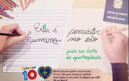 LBV entrega kits pedagógicos para crianças e adolescentes