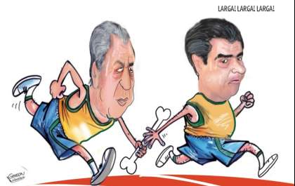 Charge do dia tem como personagens o governador Puccinelli e Nelsinho Trad